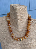 Brown & Gold Beaded Necklace