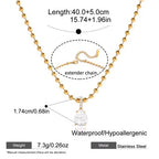 Pearl Shape Stainless Steel Necklace