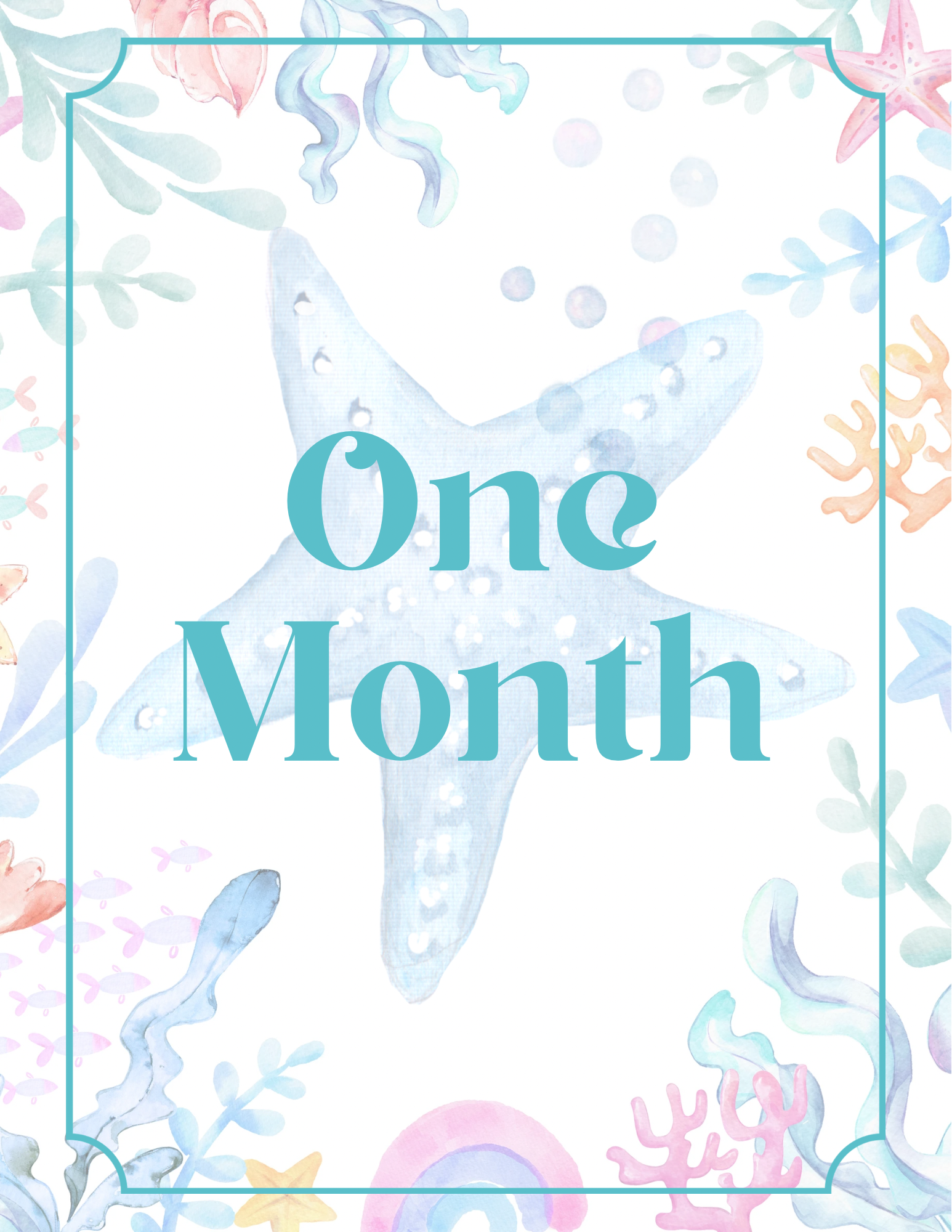 Under the Sea Milestone Cards