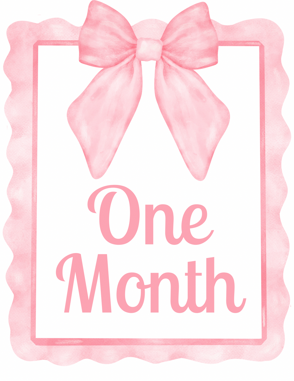 Pink Bow Milestone Cards