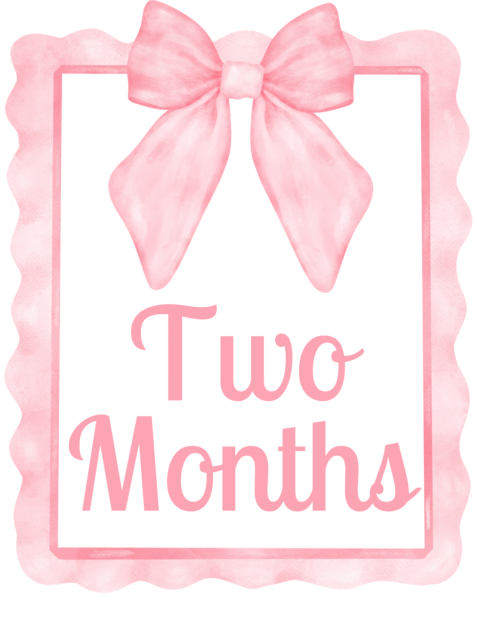 Pink Bow Milestone Cards