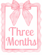 Pink Bow Milestone Cards