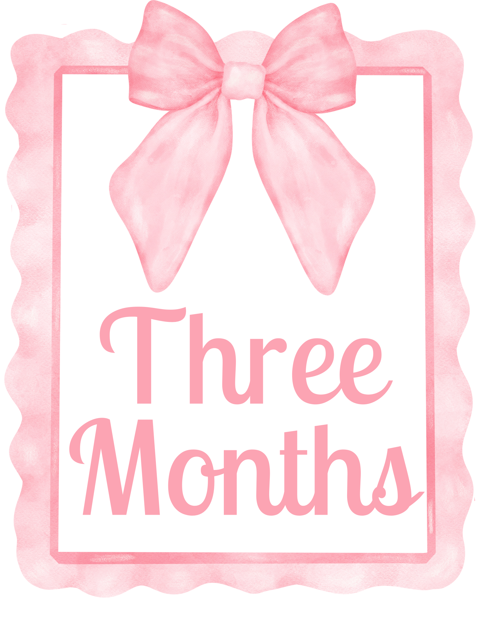Pink Bow Milestone Cards
