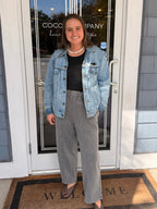 Grey Mineral Wash Elastic Pants